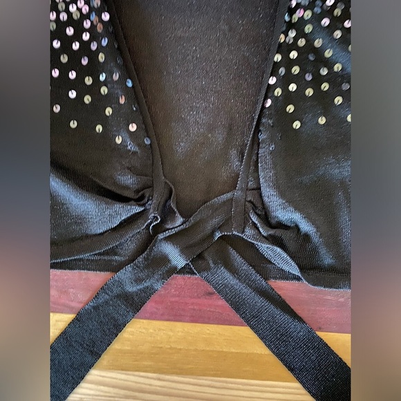 bebe short-sleeved Sequined Tie-Top sweater - Picture 7 of 9